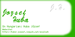 jozsef huba business card