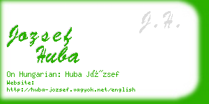 jozsef huba business card